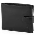 Black Ergonomic Leather Wallet V769874