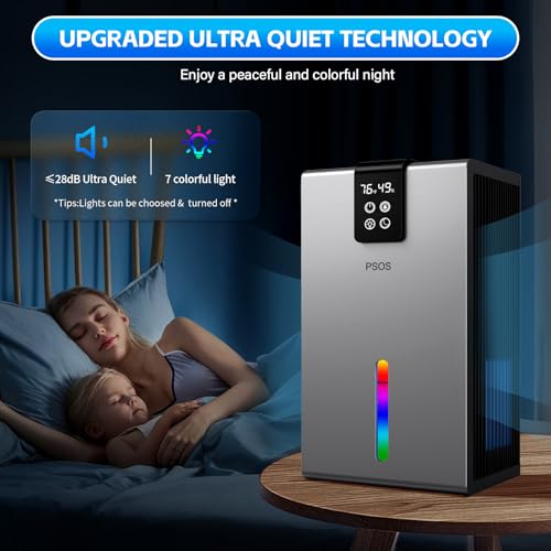 98 OZ Quiet Dehumidifier with Humidity Display, Auto Shut Off, Grey Z12851