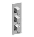 Polished Nickel Square Thermostatic Valve Trim Plate with Handle F615367