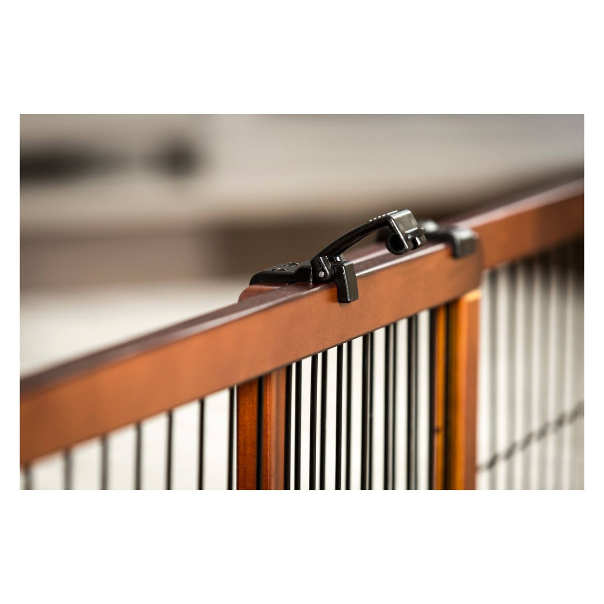 Freestanding Pet Gate, Brown/Black H2659