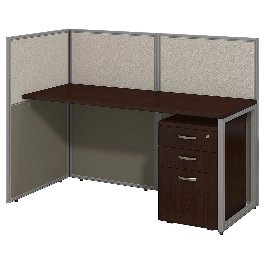 Mocha Cherry 60W Straight Desk 3 Drawer V771000