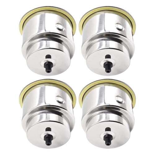 Red LED Light Cup Holder with Drain Stainless Steel Pack of 2 P10872
