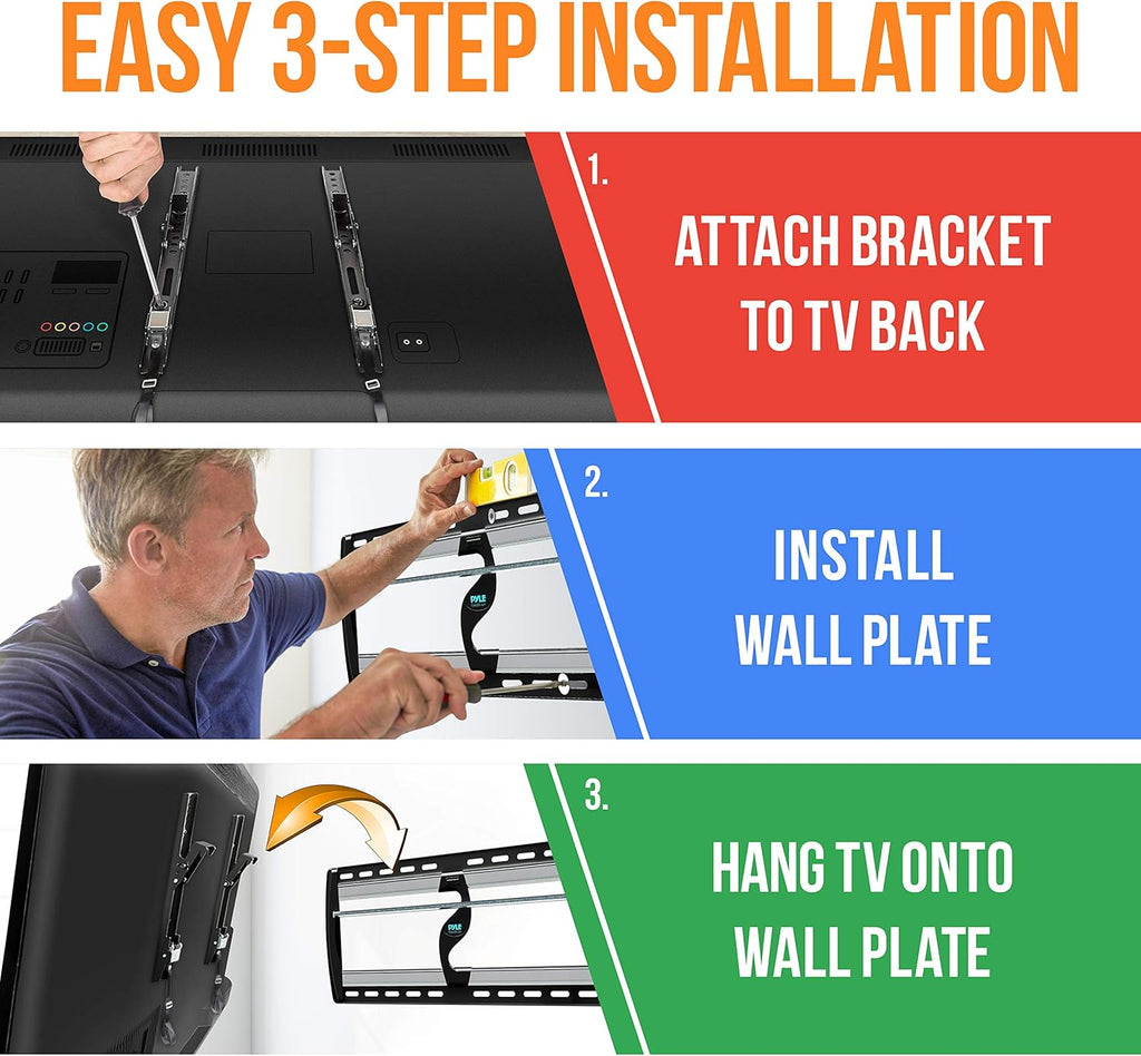 Tilting Wall Mount TV Bracket for 26-52" LED/LOLED & Plasma TV, VESA Mounting, 110 lbs Weight Capacity, Pack of 2 A30143
