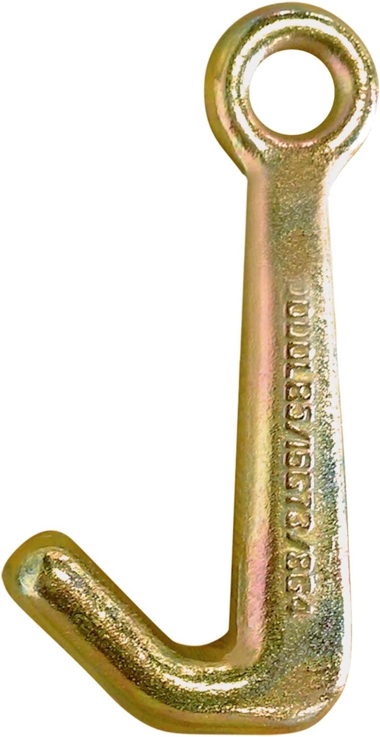 Tow Chain with 8 Inch Forged J Hook, Grade 70, 8 Foot, Pack of 2 A82770