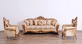 Gold & Brown Sofa Set 3Pcs P554195
