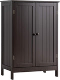 Brown Wooden Floor Storage Cabinet 23.5x14x34 inches U3878