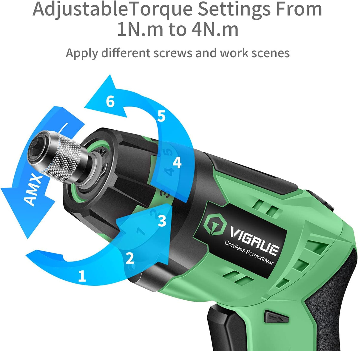 Cordless Rechargeable Electric Screwdriver with LED Light, Flexible Shaft, 4V MAX 2000mAh, Pack of 2 N9681