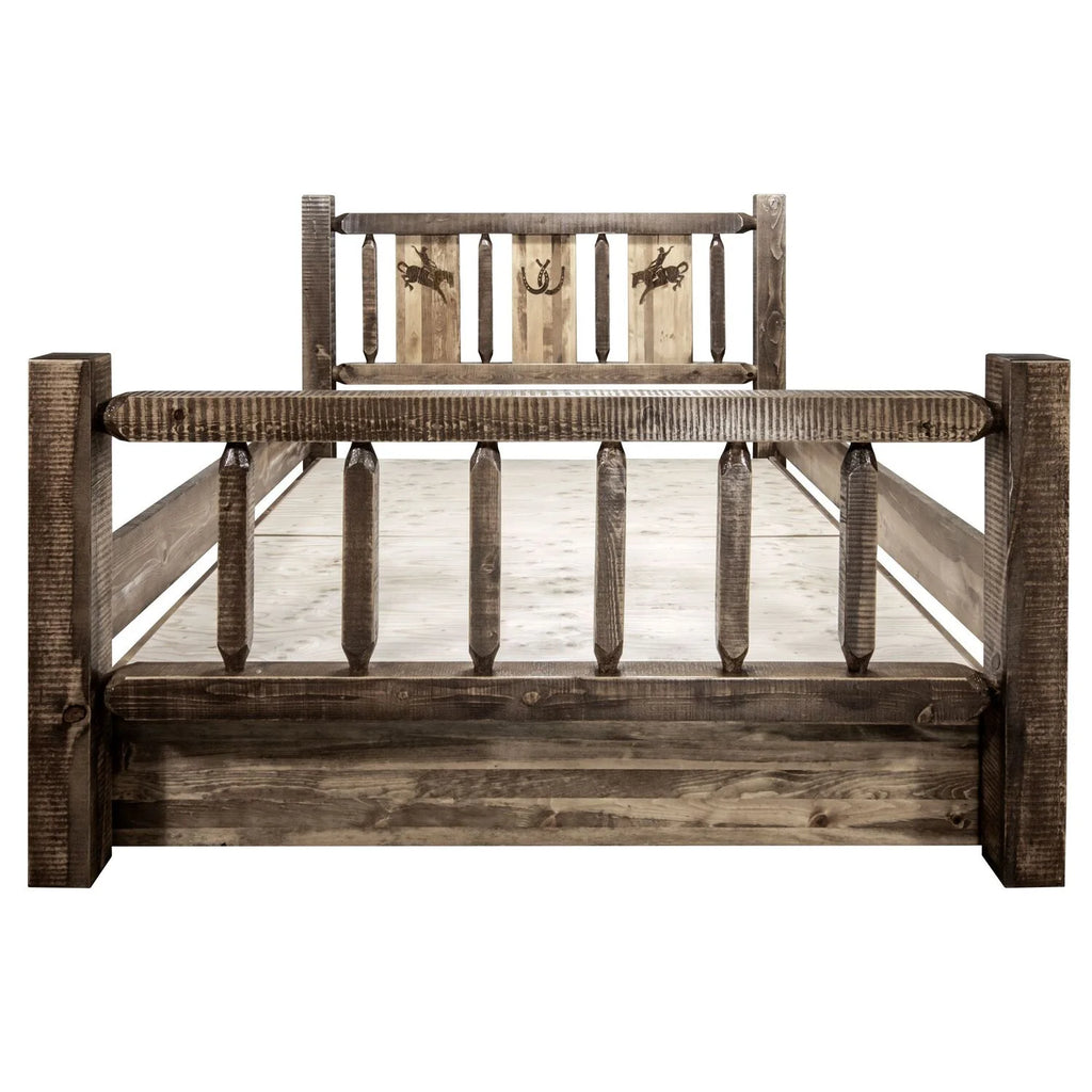 Brown Wood Twin Storage Bed K64561