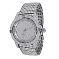 White Gold Tone Iced Out Watch L214