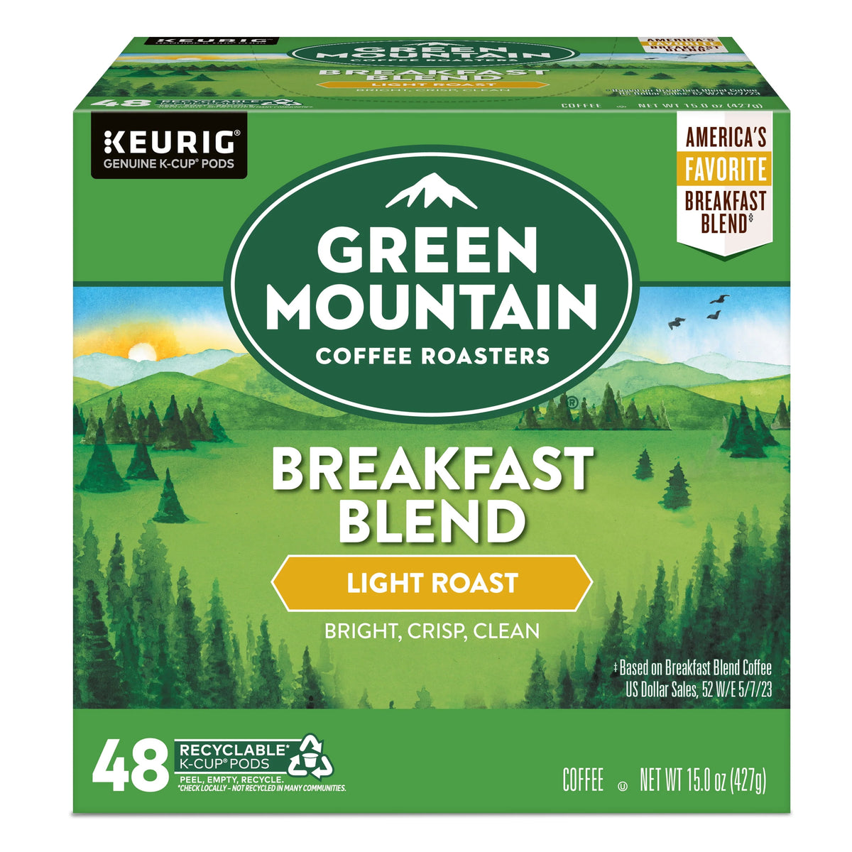 Light Roast K-Cup Coffee Pods, 48 Count E629