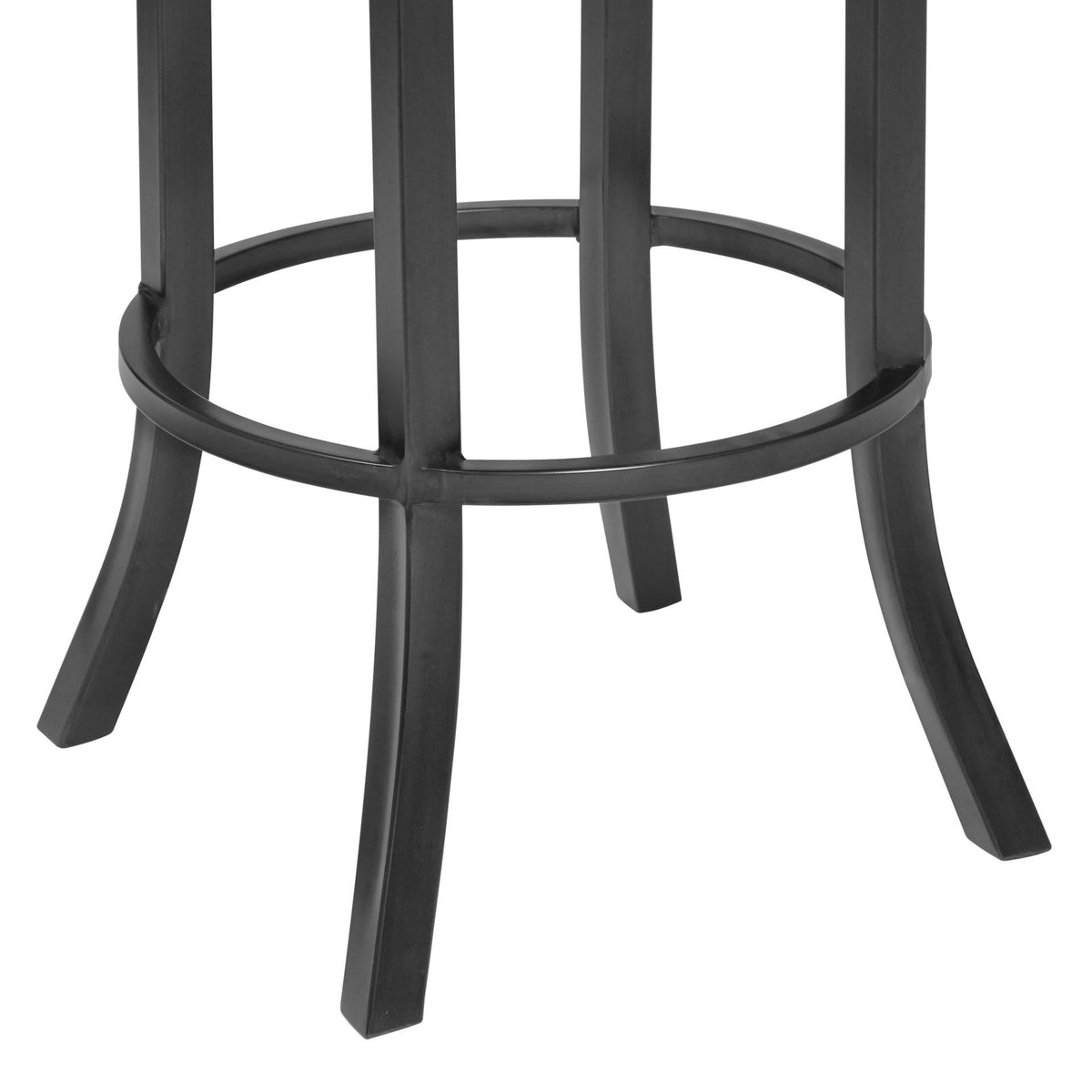 26x22 Counter Height Barstool in Mineral Finish with Vintage Black Faux Leather and Grey Walnut Y9179