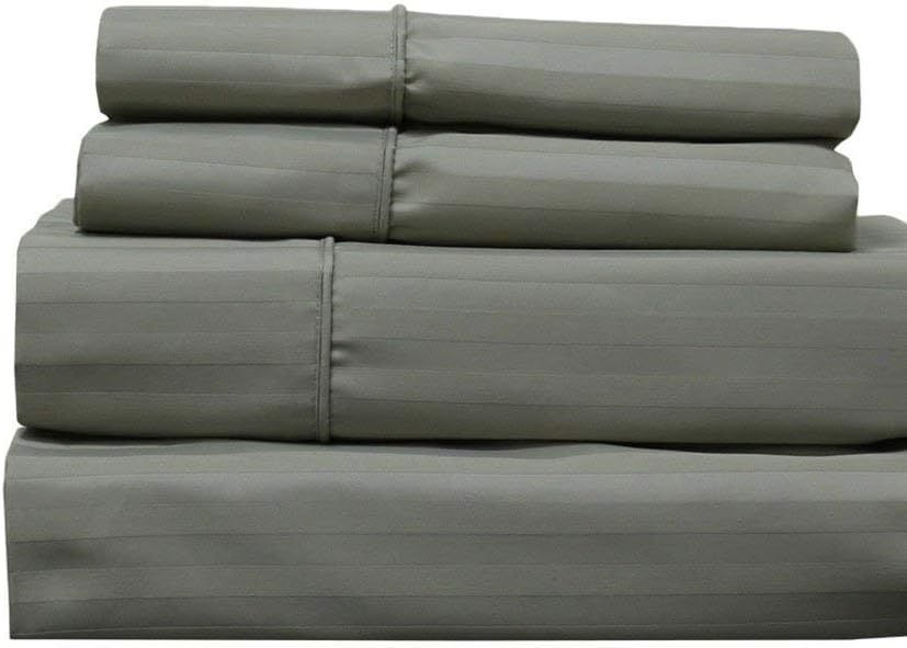 White 4 Piece Cotton Blend Sateen Bed Sheets, Cal King I681657