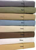 White 4 Piece Cotton Blend Sateen Bed Sheets, Cal King I681657