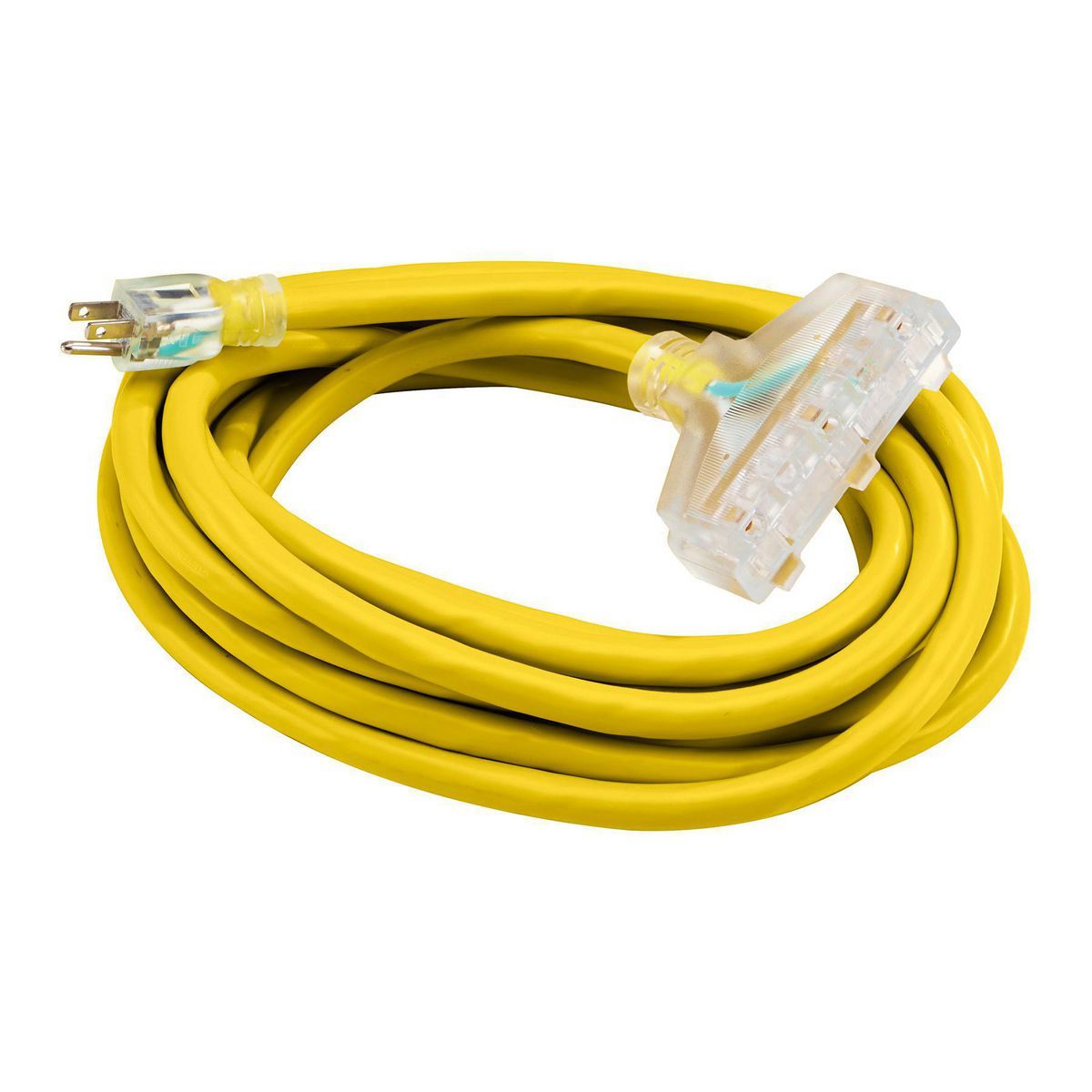 25 ft. 10/3 Gauge Triple-Tap Extension Cord, Yellow W4203