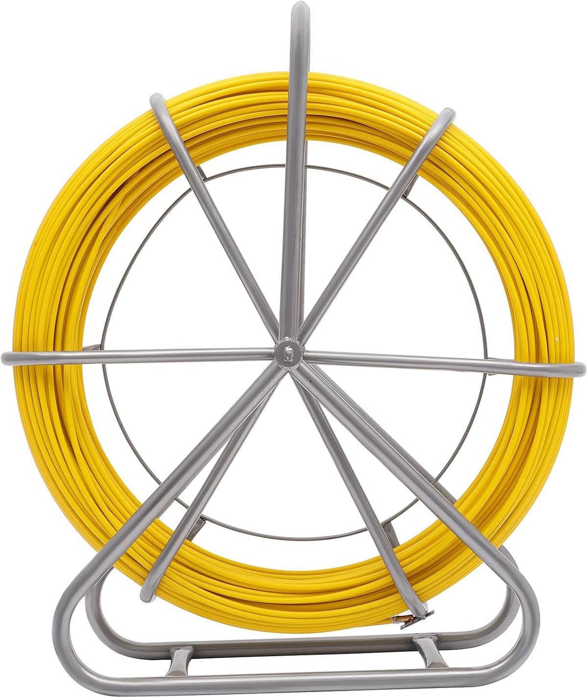 Fiberglass Fish Tape Reel Duct Rodder with Cage and Wheel Stand Z565831