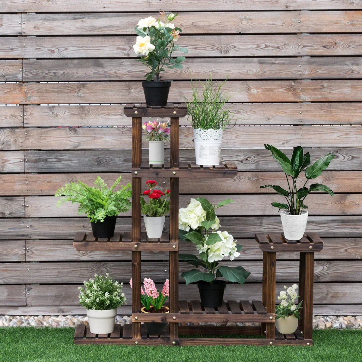 Wooden Plant Stand 6 Shelf T1146