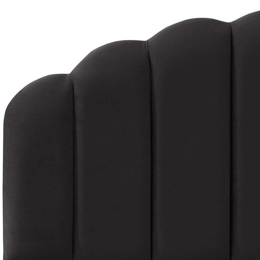 Black Velvet California King Headboard Z652064