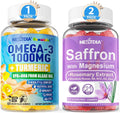 Vegan Omega-3 1000mg Turmeric Saffron Supplements Gummies P3152
