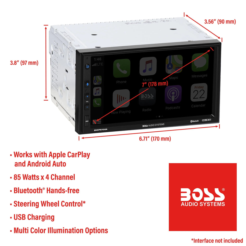 2 Din Apple CarPlay Android Auto Car Stereo System M95844