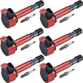 6pcs Red Ignition Coil & Spark Plug H278805
