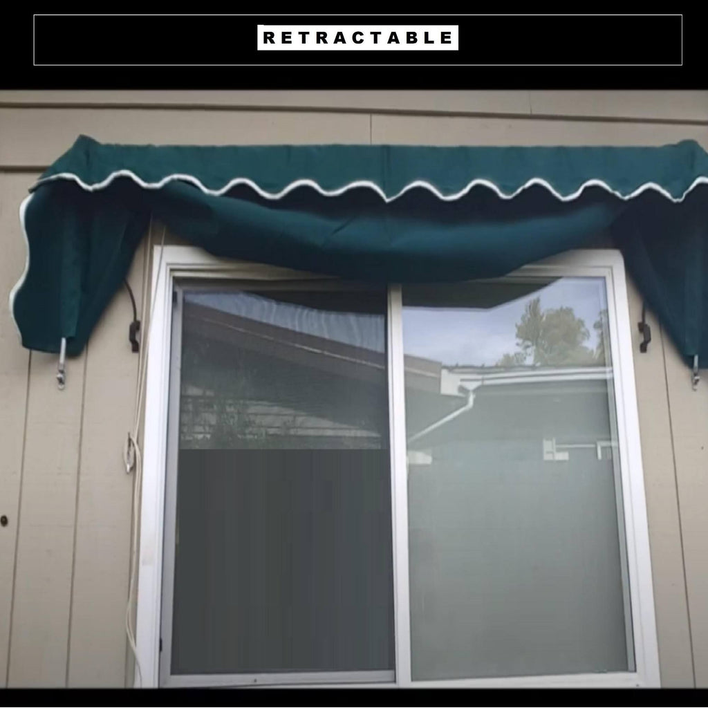 Blue and White Stripes Window Awning Door Canopy V86900