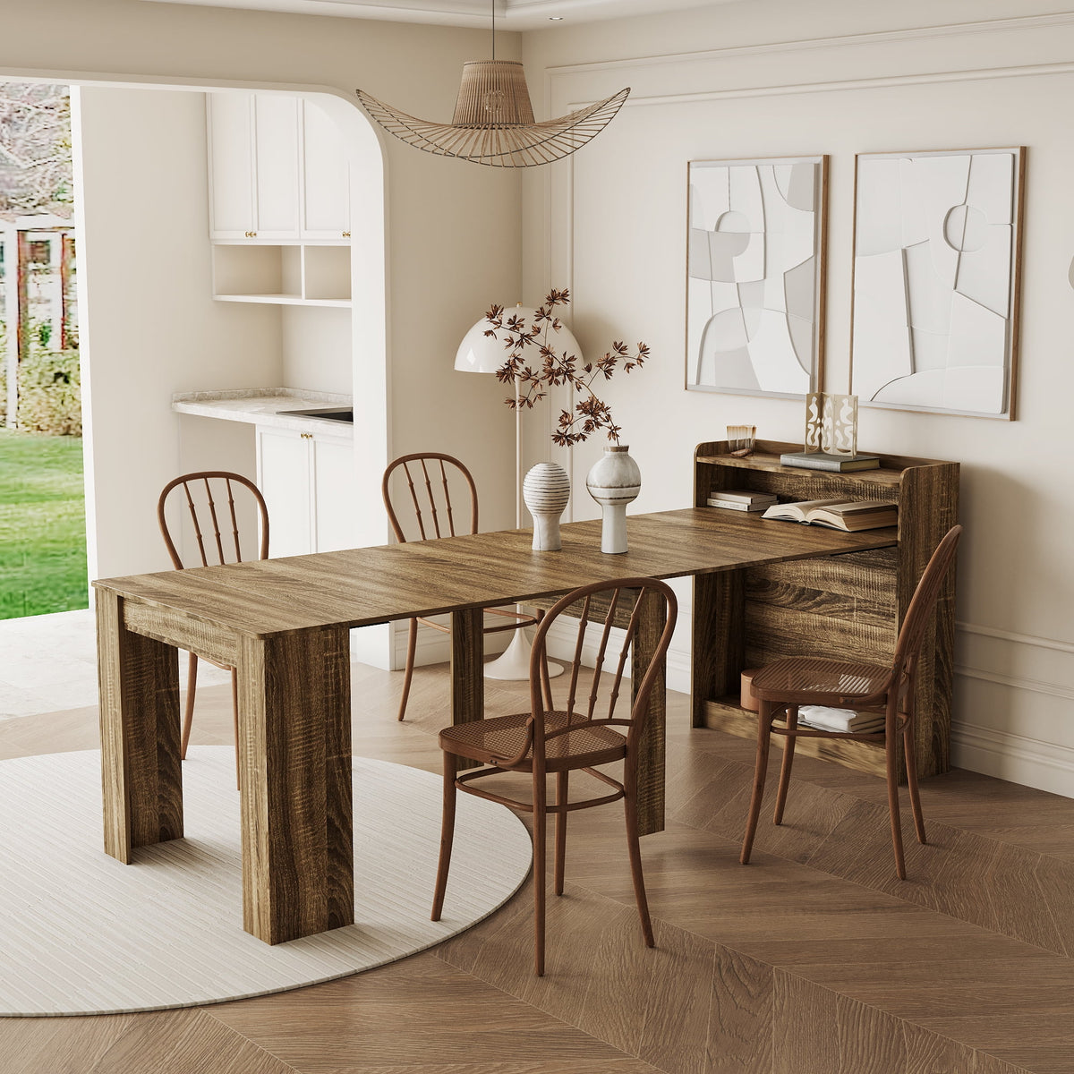 Extendable Dining Table with Storage G2861