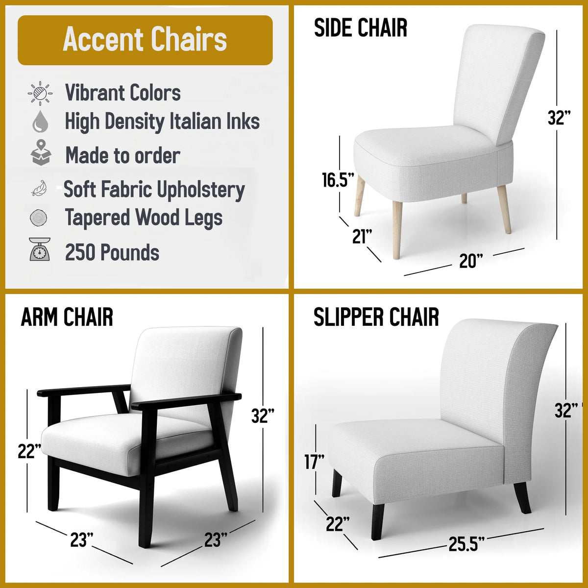 Purple and Gold Striped Pattern Upholstered Accent Chair O6454