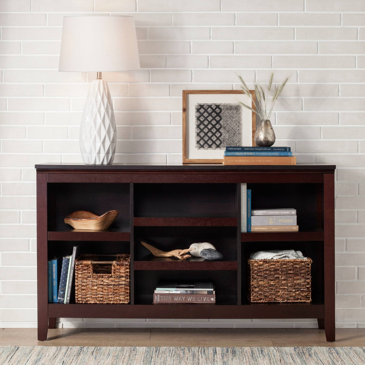 32x22 Espresso Bookcase with Adjustable Shelves Z3896