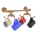 Wall Mounted 4 Coffee Mug Rack Brushed Bronze J85678
