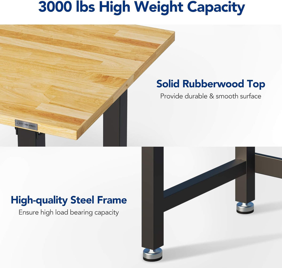 48 x 24 Rubber Wood Work Bench with Drawer P341
