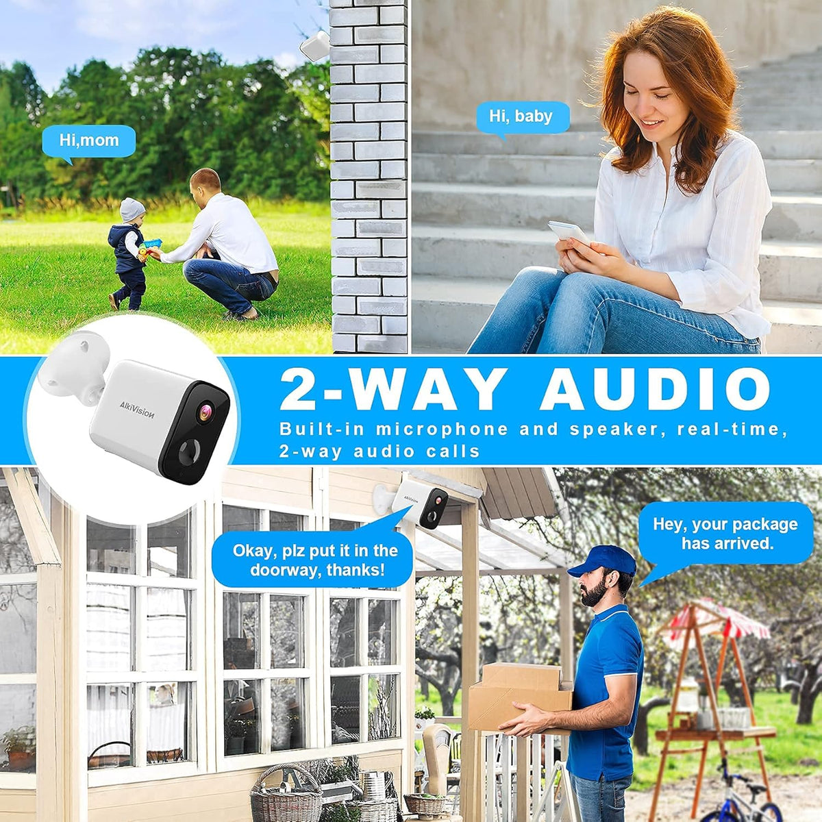 Wireless 1080P WiFi Outdoor Security Camera with Night Vision and Motion Detection K8535