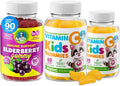 Vitamin C and Elderberry Gummies Chewable Vegetarian Dietary Supplement J5664