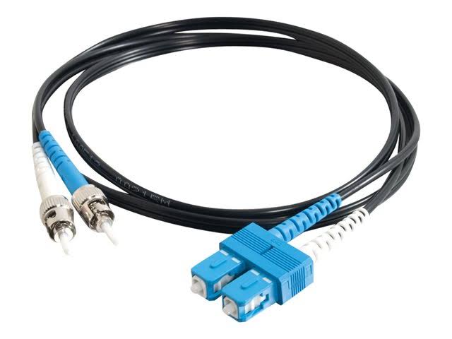 10m SC-ST 9/125 OS1 Duplex Single-mode Fiber Optic Cable Black L944