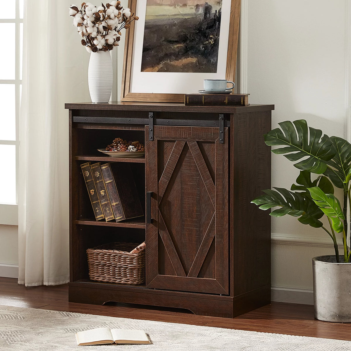 Rustic Brown Accent Cabinet X71771