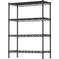 Adjustable Heavy Duty 3-Shelf Metal Wire Shelving Black V8862