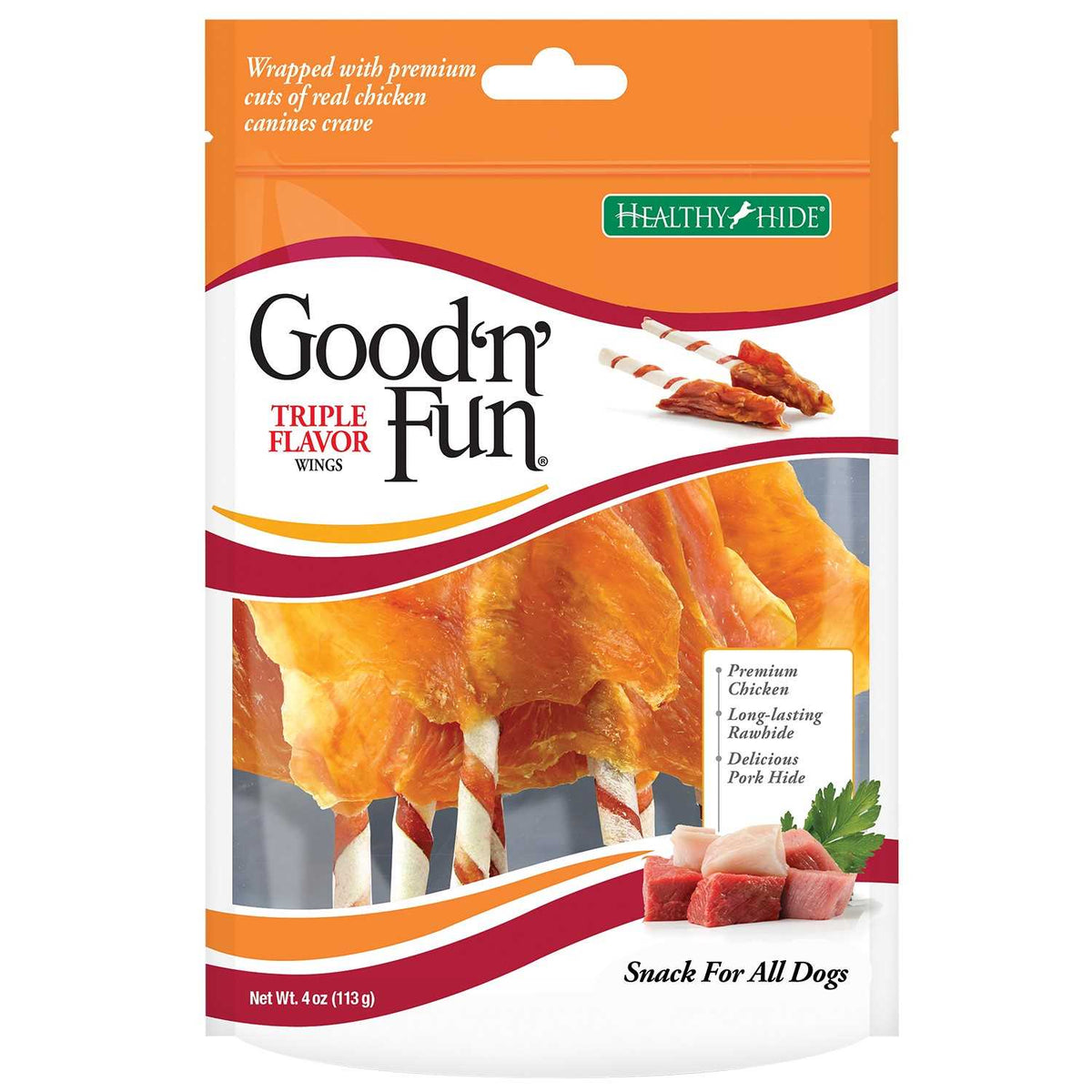 Triple Flavor Wings Dog Treats J8786