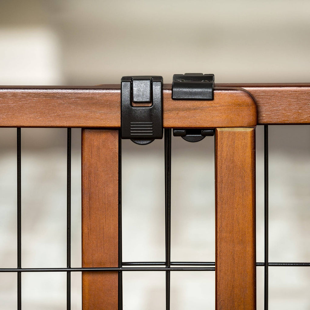 Freestanding Pet Gate, Brown/Black H2659