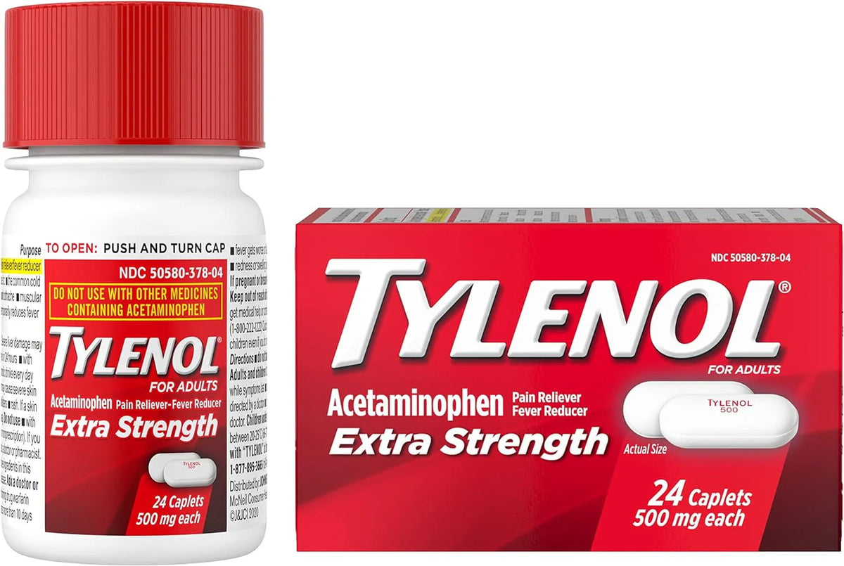 Extra Strength 500 mg Acetaminophen Caplets 100 Ct B63099