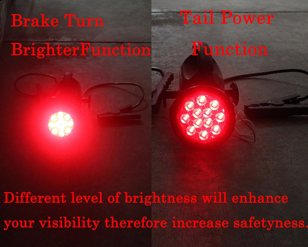4" Round LED Stop Turn Tail Light with Grommet Plug H896