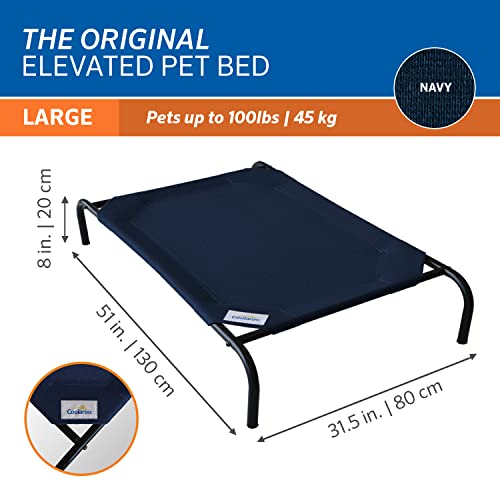 Elevated Dog Bed with Cooling Fabric, Grey, Small M6344