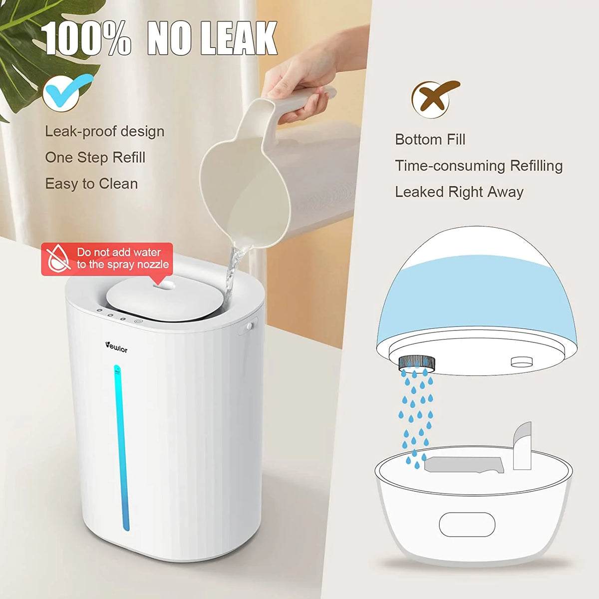 6.5L Top Fill Cool Mist Ultrasonic Humidifier G931238