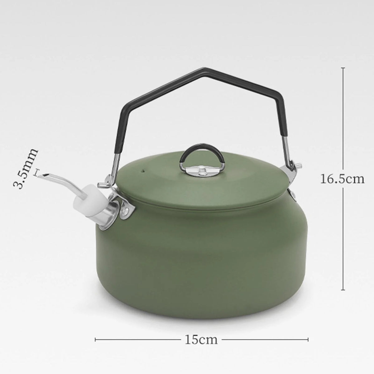 1L Green Camping Water Kettle Teapot V15687