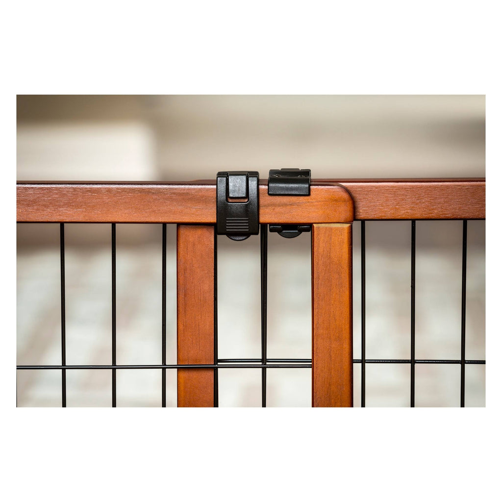 Freestanding Pet Gate, Brown/Black H2659