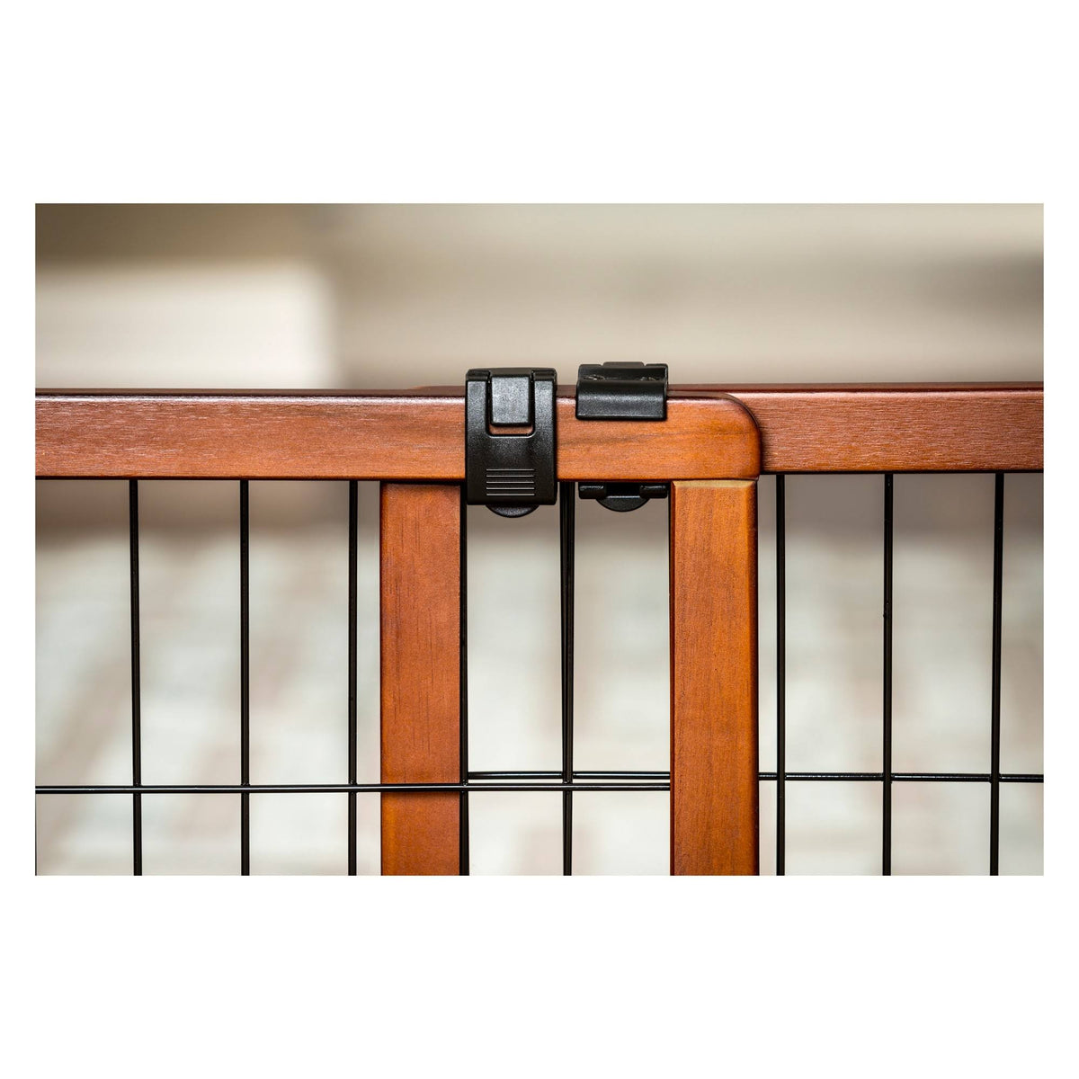 Freestanding Pet Gate, Brown/Black H2659