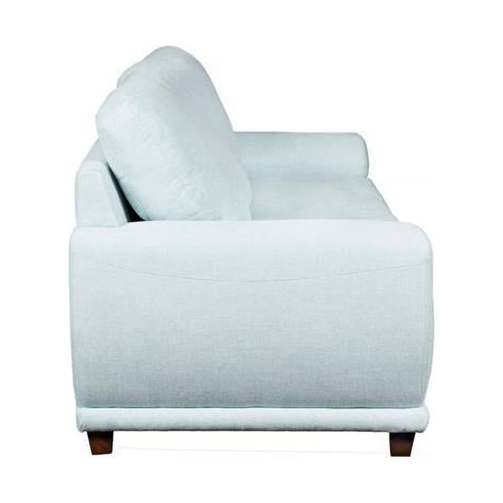 Light Blue Fabric Upholstered Wooden Sofa O879