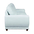 Light Blue Fabric Upholstered Wooden Sofa O879