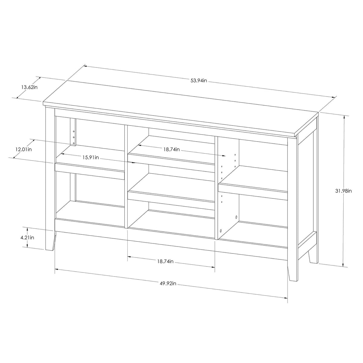 32x22 Espresso Bookcase with Adjustable Shelves Z3896