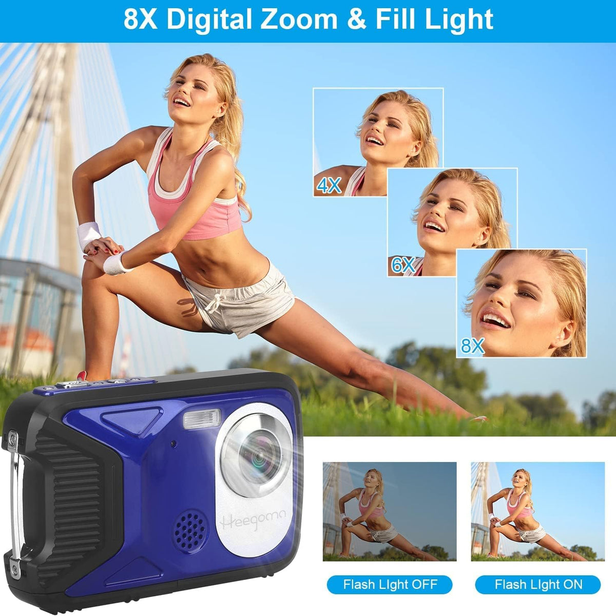21MP 1080P Underwater Digital Camera with 2.8 LCD Screen A88470