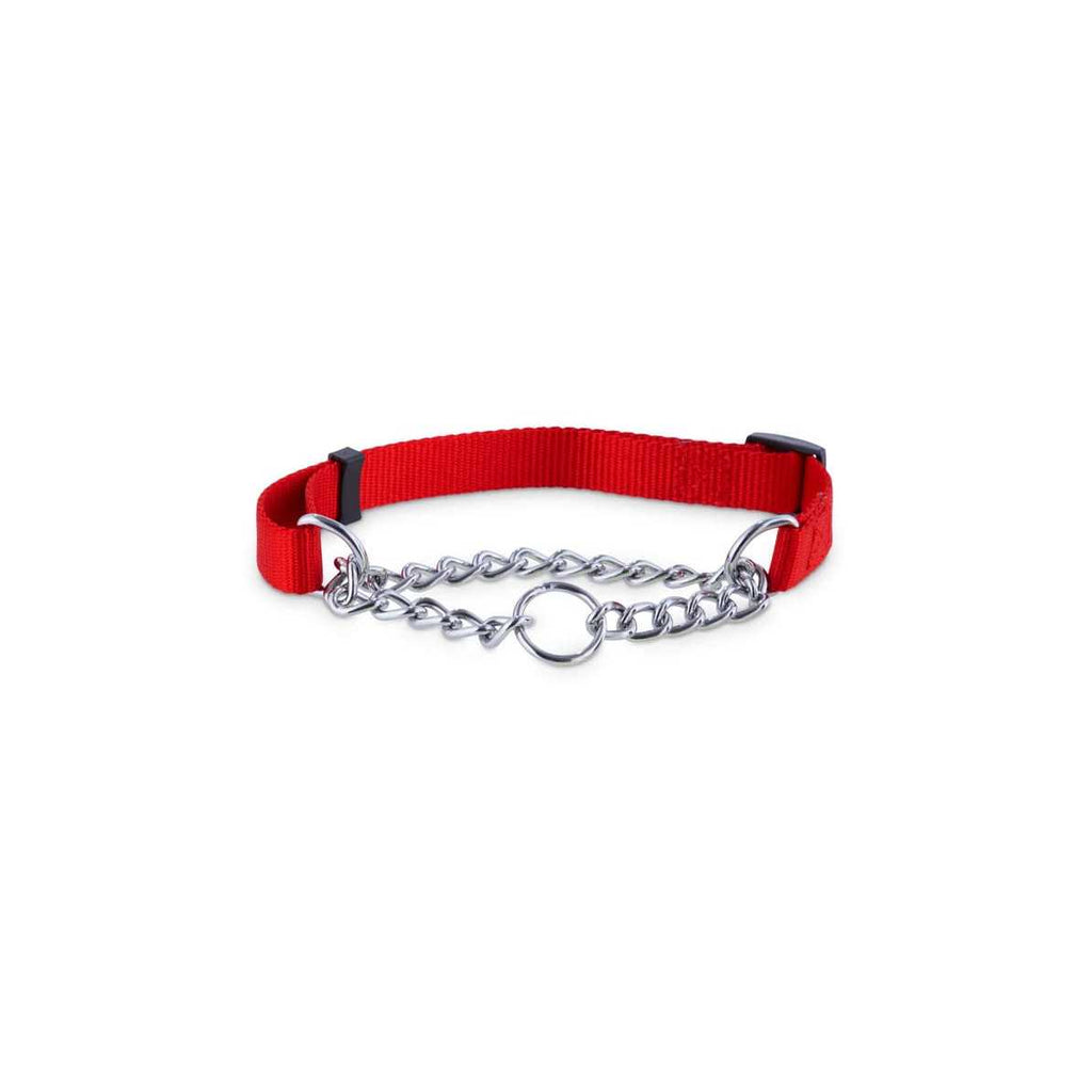 Check Nylon & Chain Dog Collar Q5814