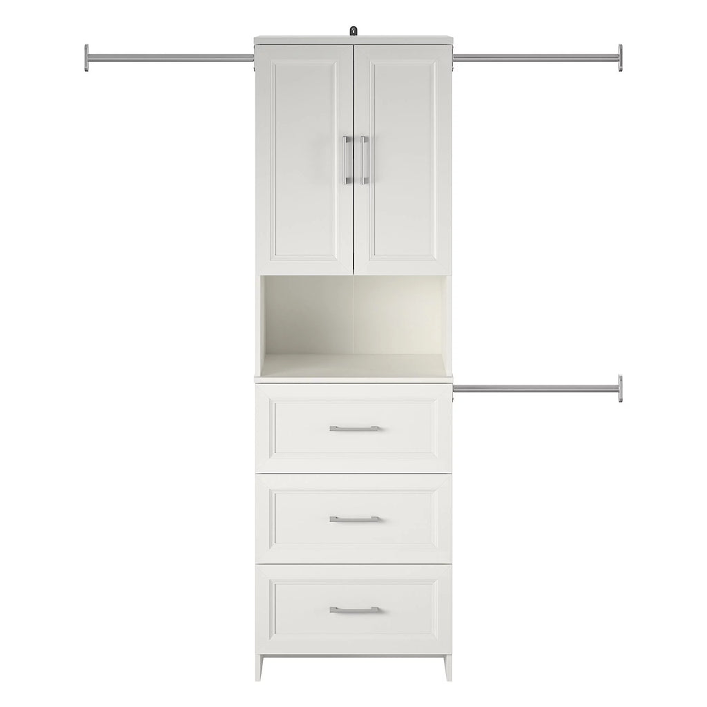 3 Drawer White Closet Storage U924405